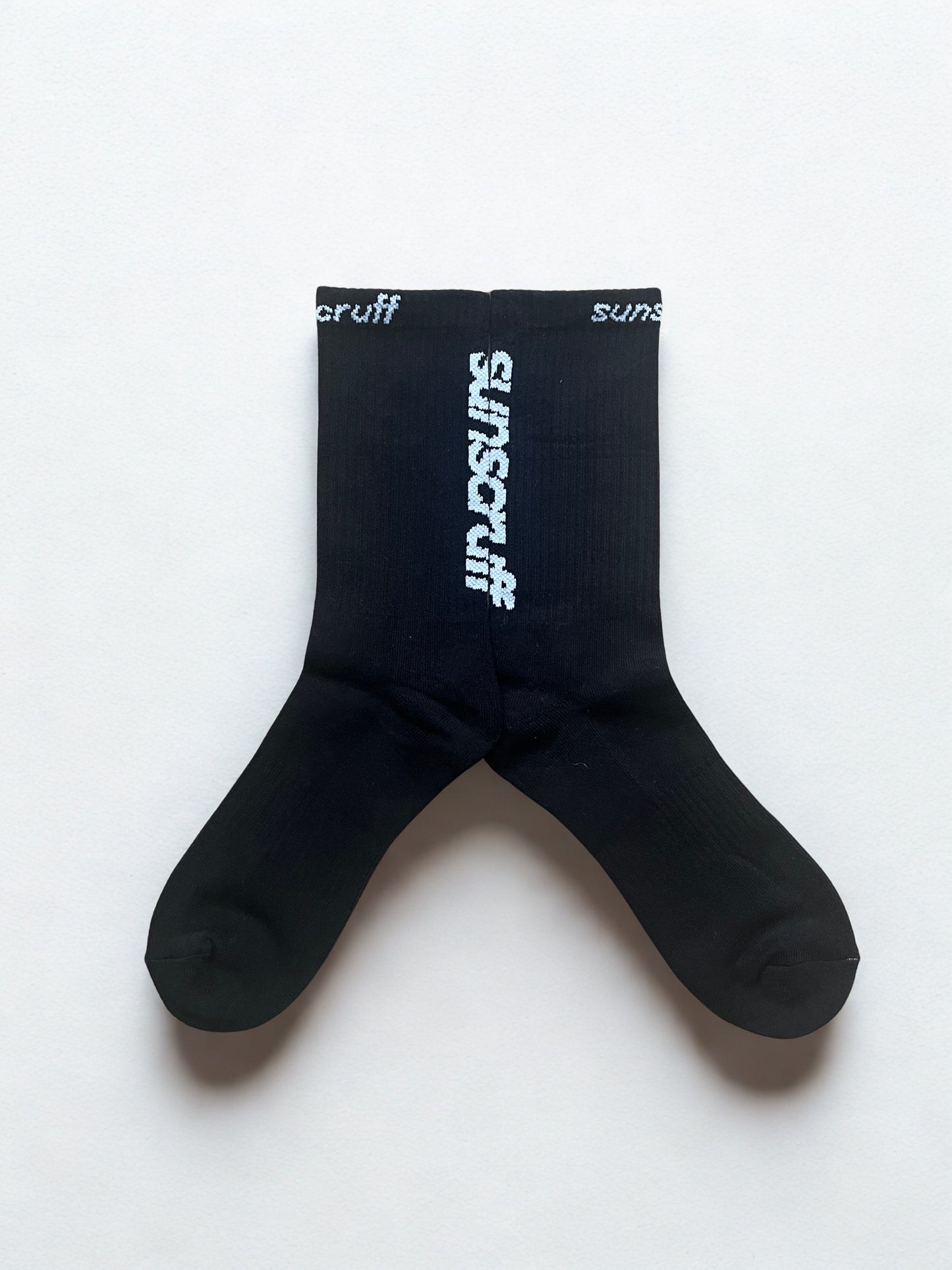 Black Performance Crew Sports Socks