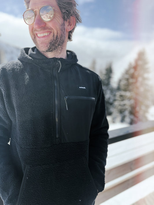 Eco-Friendly Unisex Hooded Sherpa Fleece