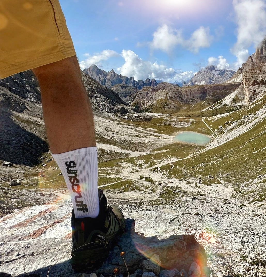 White Performance Crew Sports Socks